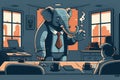 ning designTeaching pachyderm wows classroom with award-winning vector art Royalty Free Stock Photo