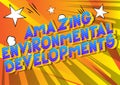 Amazing Environmental Developments - Comic book style words.