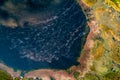 Amazing Europe nature, aerial lake