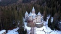 Fairytale medieval castle Savoia in Valle d`Aosta north of Italy.