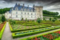 Amazing famous castle of Villandry, Loire Valley, France, Europe Royalty Free Stock Photo