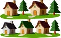 Amazing fantasy dwarf house village art vector