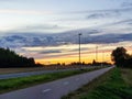 Fiery sunset in Kukruse, Estonia