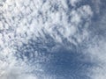 Amazing fluffy or floccus clouds look like cotton with bright blue sky