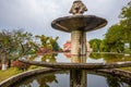Amazing fountain  pool with reflections Royalty Free Stock Photo