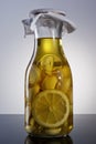 Amazing fragrant tangy homemade infused garlic lemon olive oil
