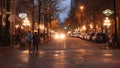 Amazing Gastown in Vancouver - beautiful evening view - VANCOUVER, CANADA - APRIL 11, 2017