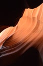 Amazing Geological Formations In Antelope Canyon. Land of Navajos. Geology. Holidays. Travel. Royalty Free Stock Photo