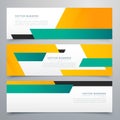 Amazing geometric banners and headers collection