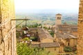 Amazing glimpse view from medieval old Italian city of Assisi, Umbria, Italy Royalty Free Stock Photo