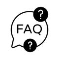 An amazing glyph icon of faq, help, guidance, and student support Royalty Free Stock Photo