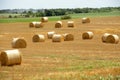 Amazing Golden Hay Bales Royalty Free Stock Photo