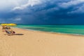 Amazing golden sand beach near Monopolli Capitolo, Apulia region, Southern Italy