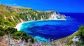 Amazing Greece series - beautiful beach Petani in Kefalonia. Ion