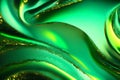 An amazing green background. Emerald Symphony. The Mesmerizing Green Liquid. Generative AI