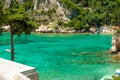 Amazing green beach Greece Corfu