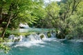 Plitvice Lakes Croatia Serene Natural Waterfalls Royalty Free Stock Photo