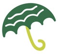 Amazing green umbrella, icon