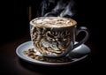 Amazing halloween coffee art by barista