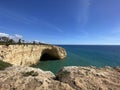 Hike along the algarvian coast in Lagoa, Algarve, Portugal