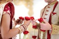 Amazing hindu wedding ceremony. Details of traditional indian wedding. Royalty Free Stock Photo