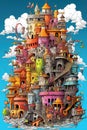 Amazing the tower of Babel intricate complex Generative AI