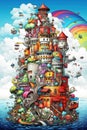 Amazing the tower of Babel intricate complex Generative AI