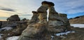 Amazing how the rocks below erode while still carrying the topper of the Hoodoo