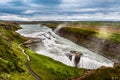 Beautiful waterfall Gullfoss, famous landmark in Iceland Royalty Free Stock Photo