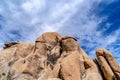 Amazing huge rocks formation in Joshua Tree california desert on a sunny day Royalty Free Stock Photo