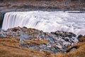 Amazing Iceland landscape at Dettifoss waterfall in Northeast Iceland region. reputed to be the most powerful waterfall