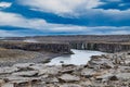 Amazing Iceland landscape at Dettifoss waterfall in Northeast Iceland region. reputed to be the most powerful waterfall