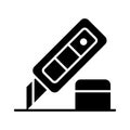 An amazing icon of paper cutter, cutting tool vector in modern design style Royalty Free Stock Photo