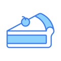 An amazing icon of pie cake in modern style, ready to use icon