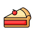 An amazing icon of pie cake in modern style, ready to use icon