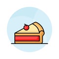 An amazing icon of pie cake in modern style, ready to use icon