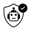 An amazing icon of robot security in modern style Royalty Free Stock Photo