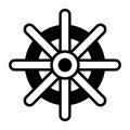 An amazing icon of ship rudder, creative design vector of boat steering