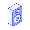 Amazing icon of sound speaker in trendy isometric style, ready to use vector Royalty Free Stock Photo