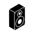 Amazing icon of sound speaker in trendy isometric style, ready to use vector Royalty Free Stock Photo