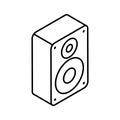 Amazing icon of sound speaker in trendy isometric style, ready to use vector Royalty Free Stock Photo