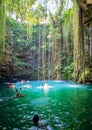 Amazing Ik-Kil Cenote near Chichen Itza, Mexico Royalty Free Stock Photo