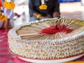 Amazing incense Buddha was placed in a beautiful circle Royalty Free Stock Photo