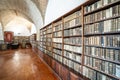 Interioir of library in historic University of Coimbra, Portugal