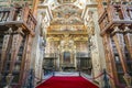 Interioir of library in historic University of Coimbra, Portugal