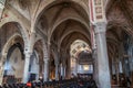 Amazing interior of church of Milano. Royalty Free Stock Photo