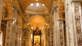 Amazing Interior of Saint Peter`s Basilica Royalty Free Stock Photo