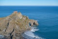 A amazing island off the Atlantic coast of Spain with an ancient monastery Royalty Free Stock Photo