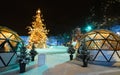 Amazing Kaunas Christmas tree, uniquely decorated Town Hall Square, Mikalojus Konstantinas ÃÅiurlionis