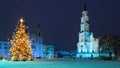 Amazing Kaunas Christmas tree, uniquely decorated Town Hall Square, Mikalojus Konstantinas ÃÅiurlionis